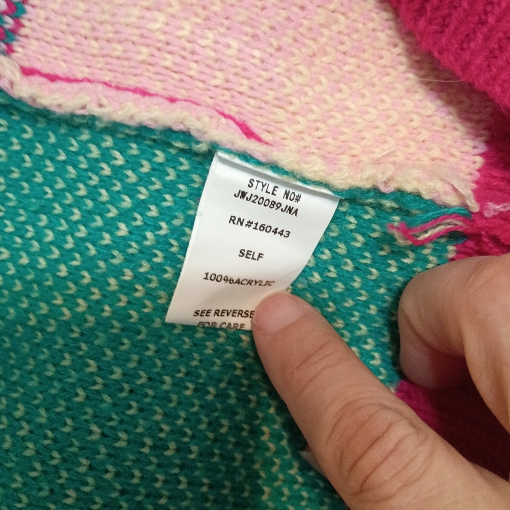 J.NNA -Colorful Patterned Women's Cardigan - Size S - Picture 6 of 6